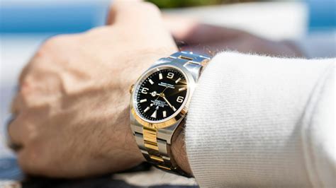 rolex explorer two tone review